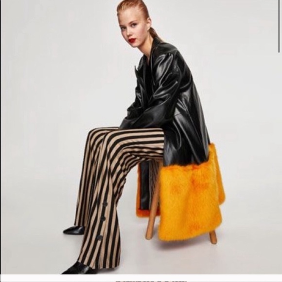 Zara Striped Flowy Pants - Picture 3 of 6